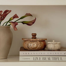 Load image into Gallery viewer, Rust Travertine Trinket Box