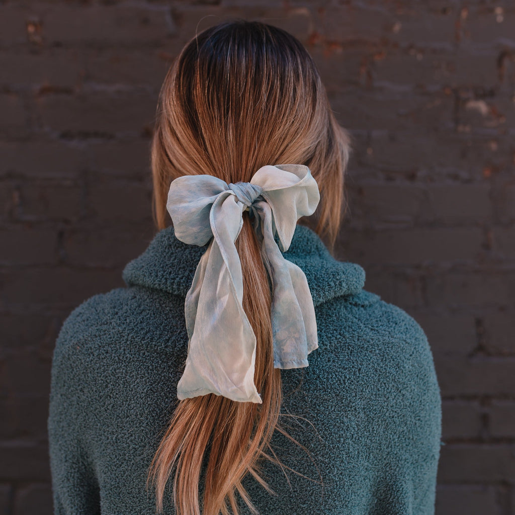 Botanically Ice Dyed Silk Ribbon Scarves - Assorted Colors