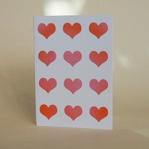 '12 Hearts' Greeting Card