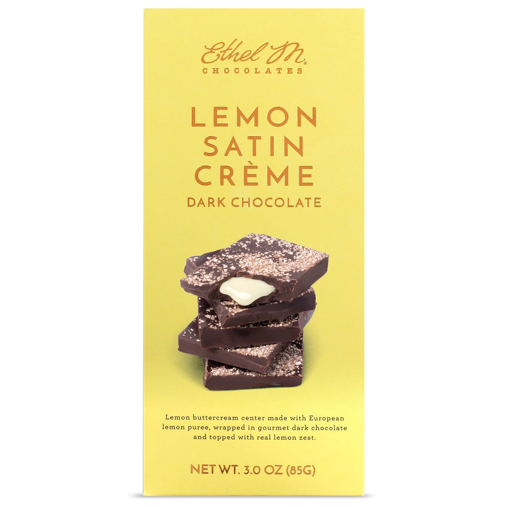 Gourmet Lemon Satin Crème Dark Chocolate Bar