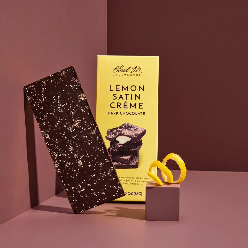 Gourmet Lemon Satin Crème Dark Chocolate Bar
