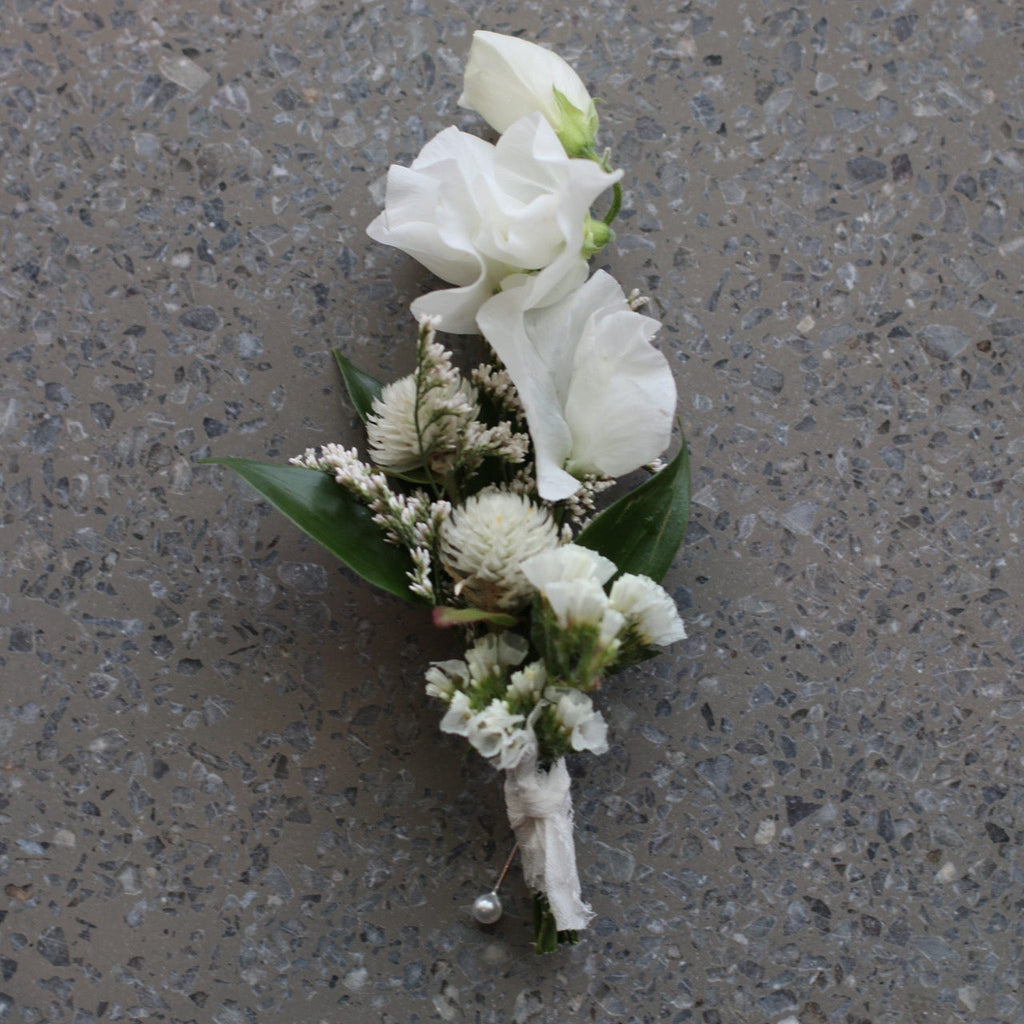 Fresh Floral Boutonniere - Assorted Colors