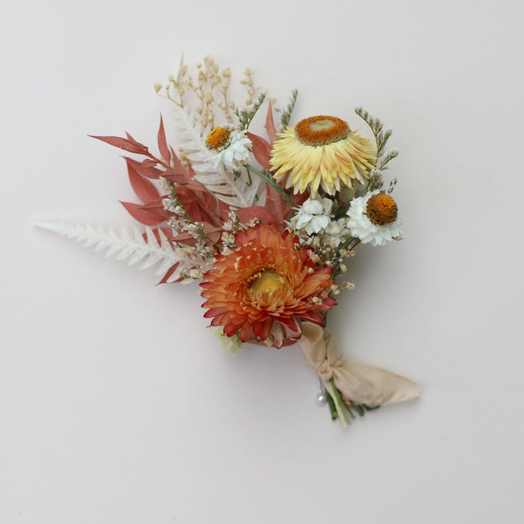 Dried Floral Boutonniere - Assorted Colorss