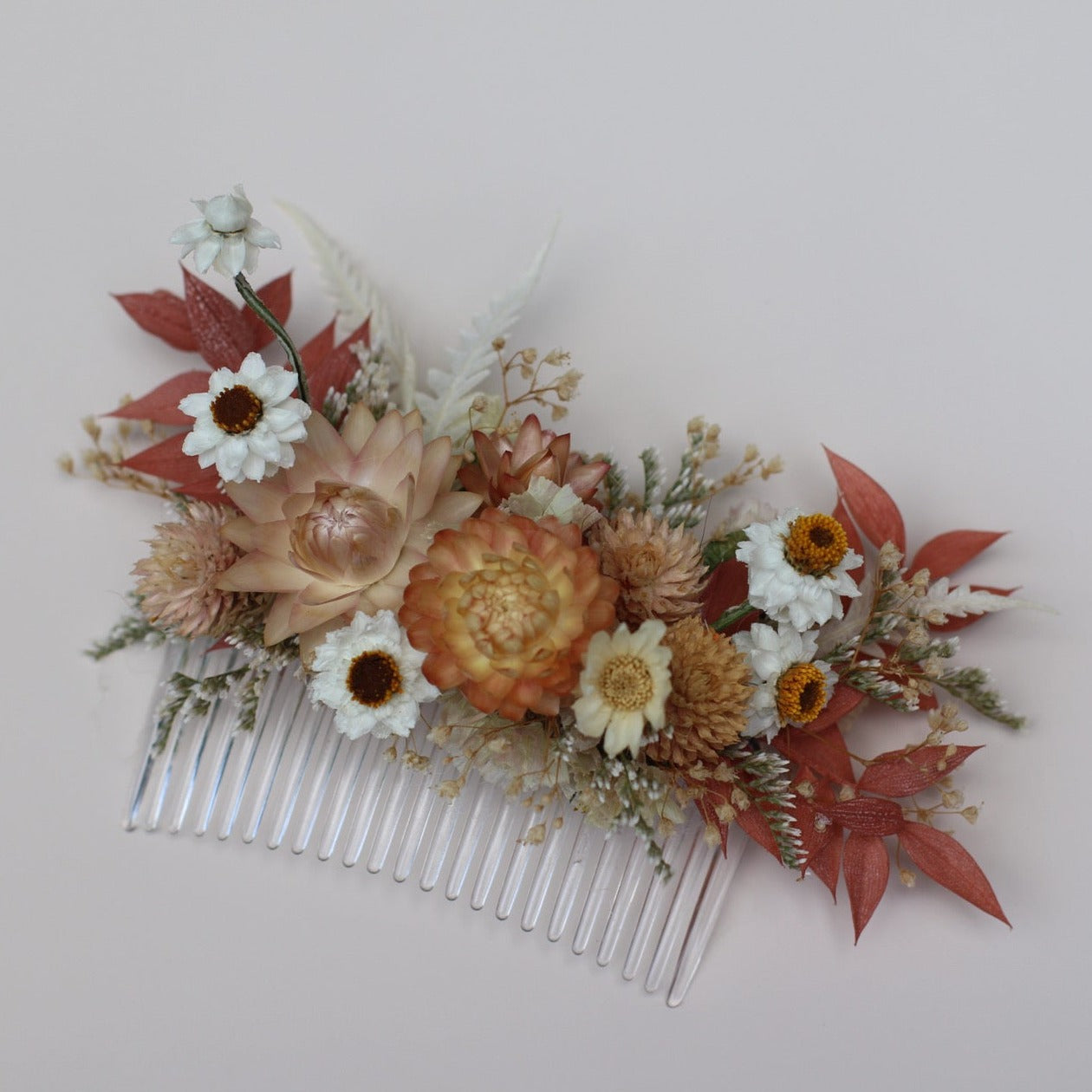 Silk flower store hair comb