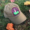 Brown Khaki Lady Slipper embroidered patch Baseball Hat