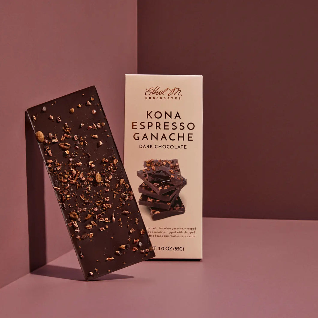 Gourmet Kona Espresso Ganache Dark Chocolate Bar