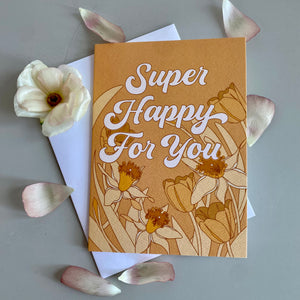 'Super Happy For You' Greeting Card