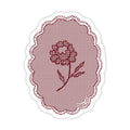 Maroon Lace Flower - Sticker