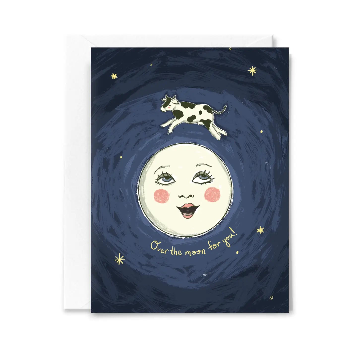 Over The Moon For You - Greeting Card