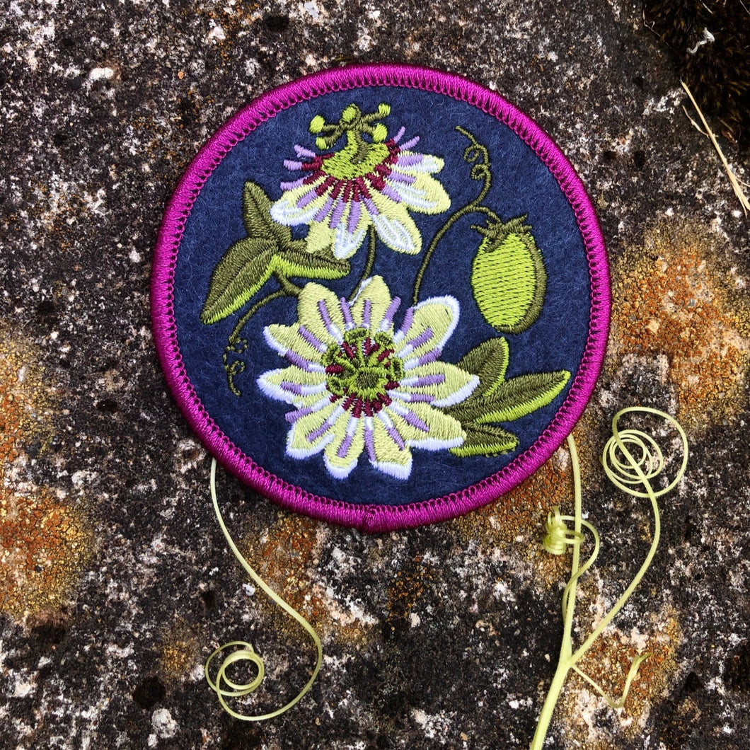 Passionflower  - Embroidered Patch