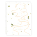 Ski Ya In The New Year - Greeting Card
