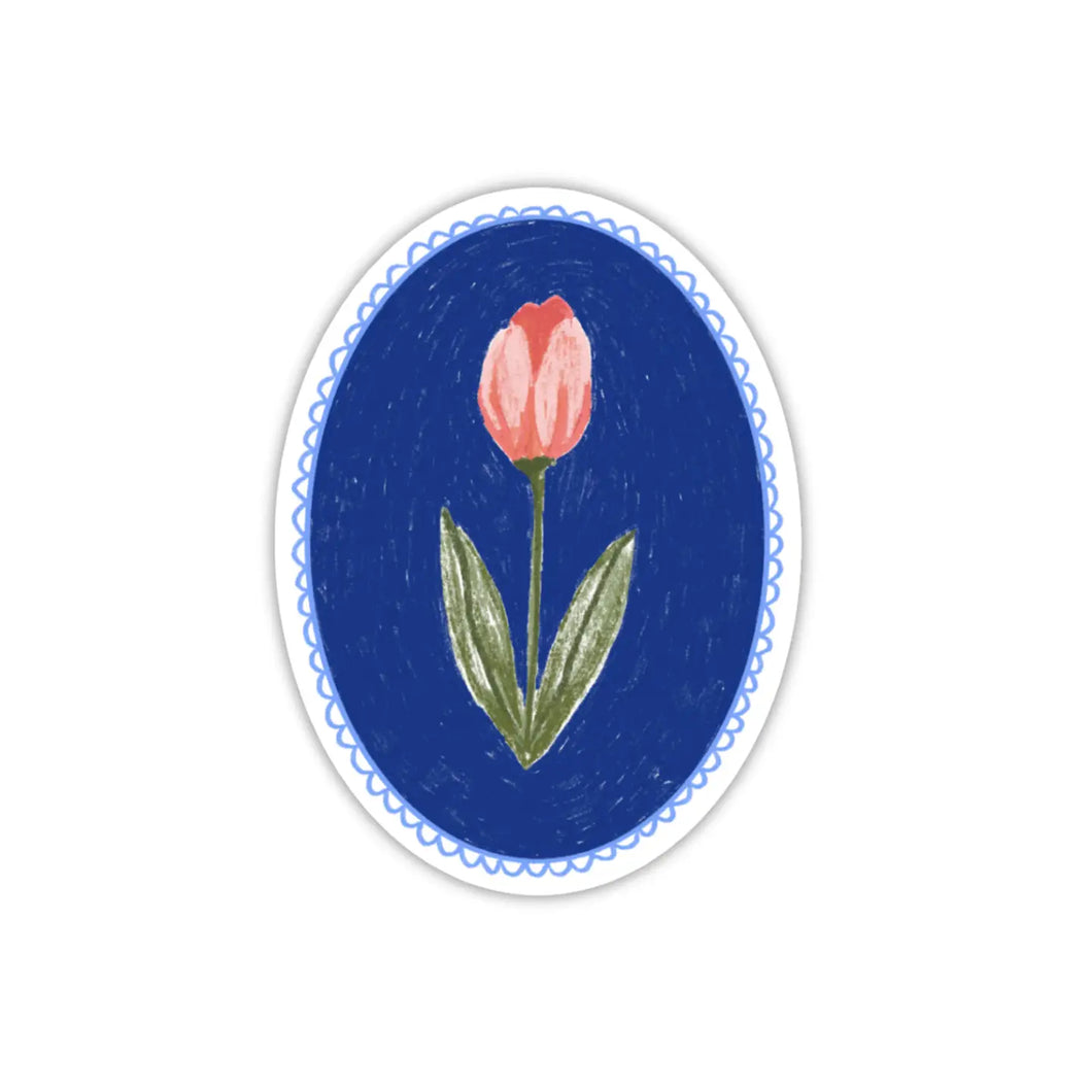 Pink Tulip Die-Cut Sticker
