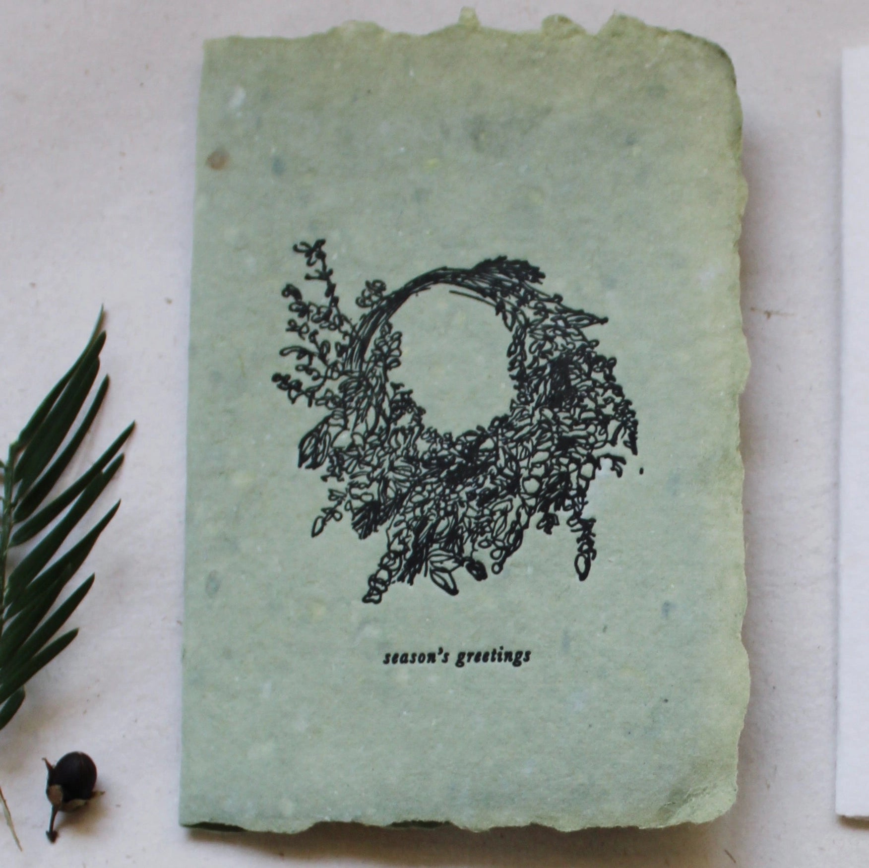 Seasons Greetings, Wreath - Greeting Card