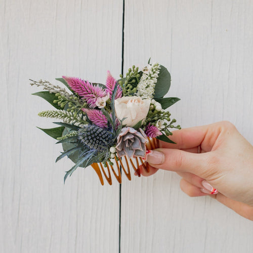 succulent hair comb Floral Hair Comb – Bloomed Roots