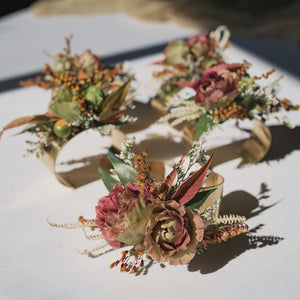 Corsage Cuff - Fresh Florals (Assorted Colors)